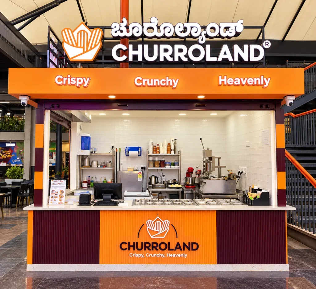 Churroland kiosk at FerroHub Mall, Budigere Cross, Bengaluru